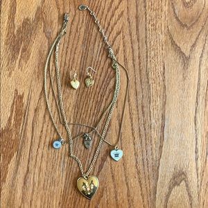 Juicy Couture Layered Necklace & matching earrings